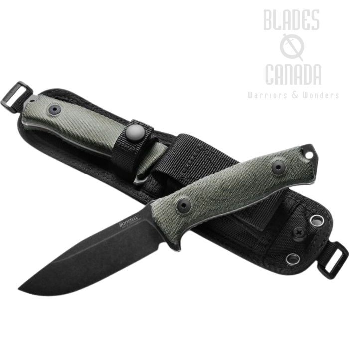 Lion Steel M5 Fixed Blade Knife, Sleipner, Micarta Green, Cordura Sheath, M5B CVG